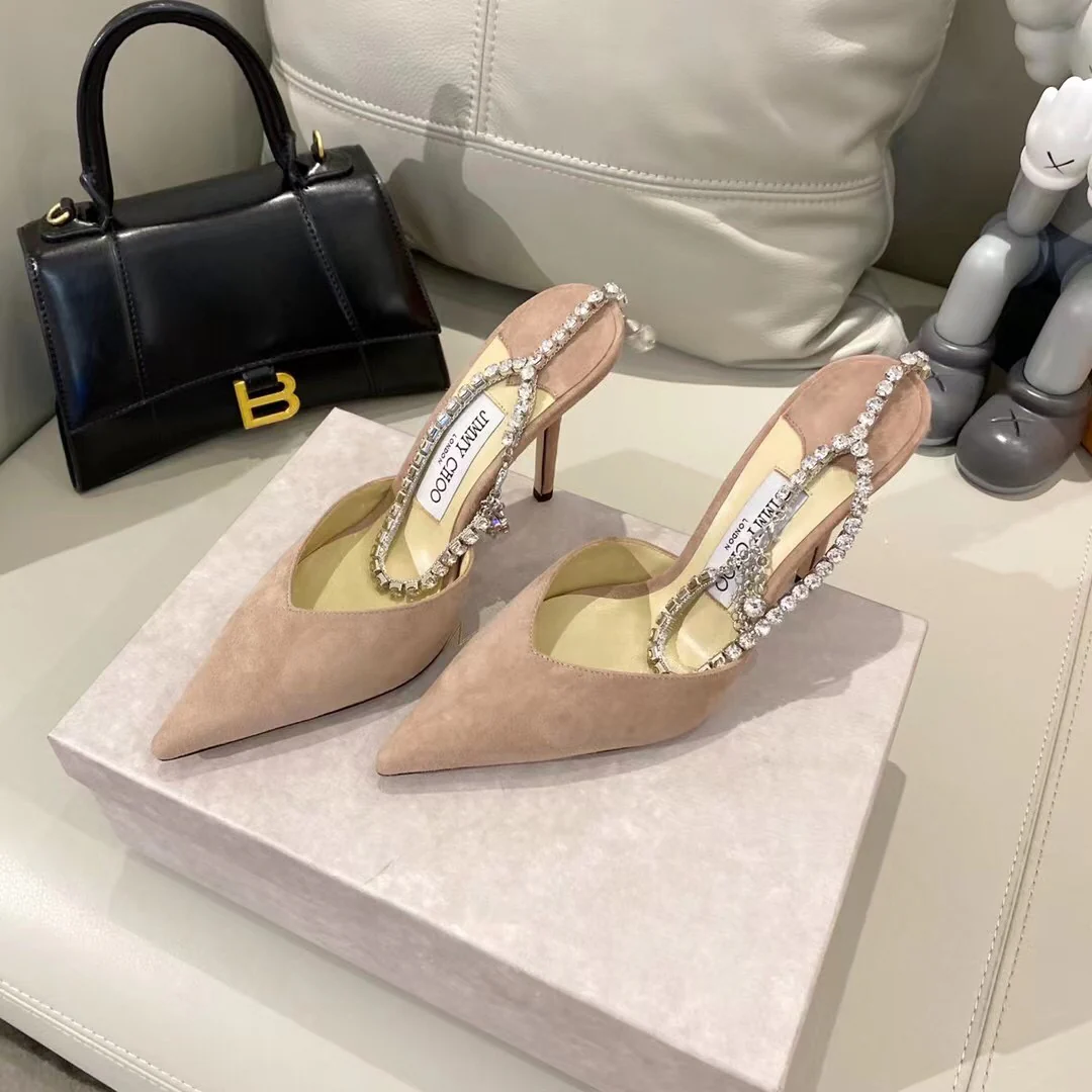 Jimmy - Цепочка с крестом и стразами - Туфли на высоком каблуке