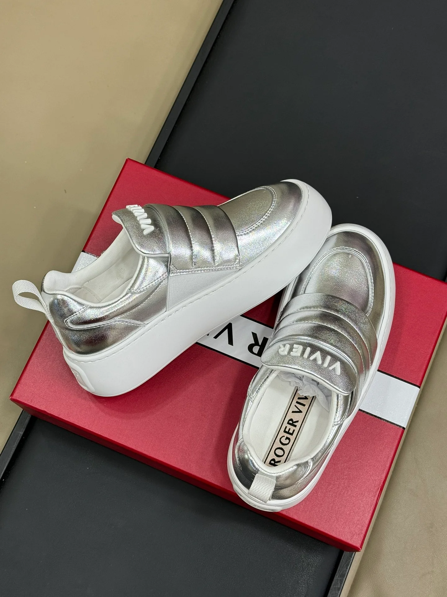 Обувь RV - 2024 - лоферы - серебристые