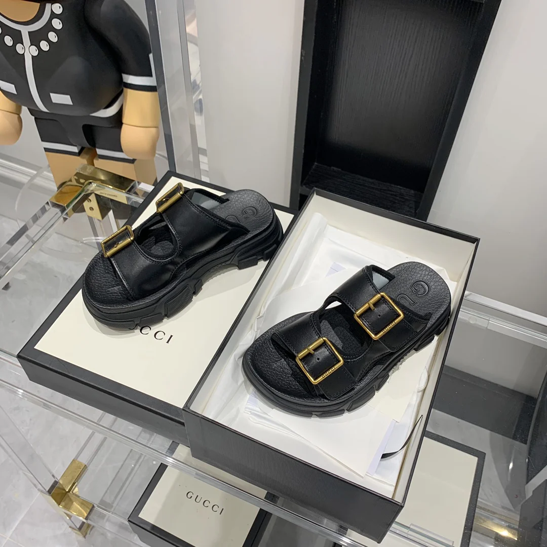 Тапочки на платформе Gucci - 2