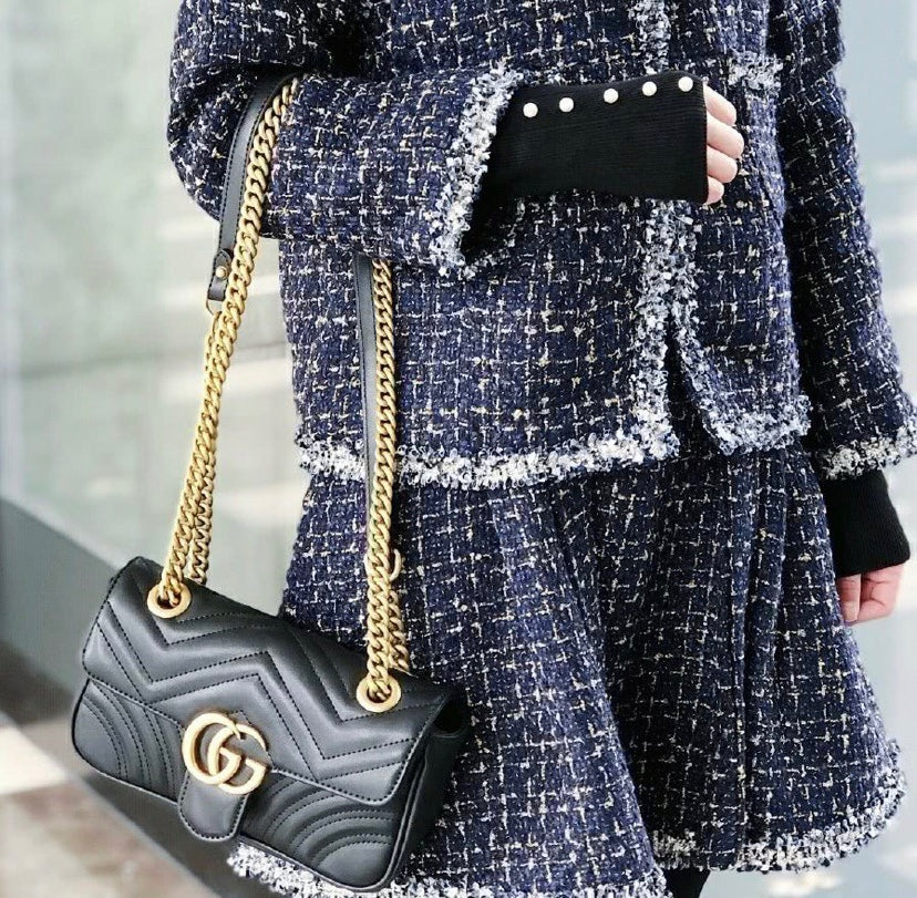 Gucci Marmont Black Medium 26cm - 26-7-5cm