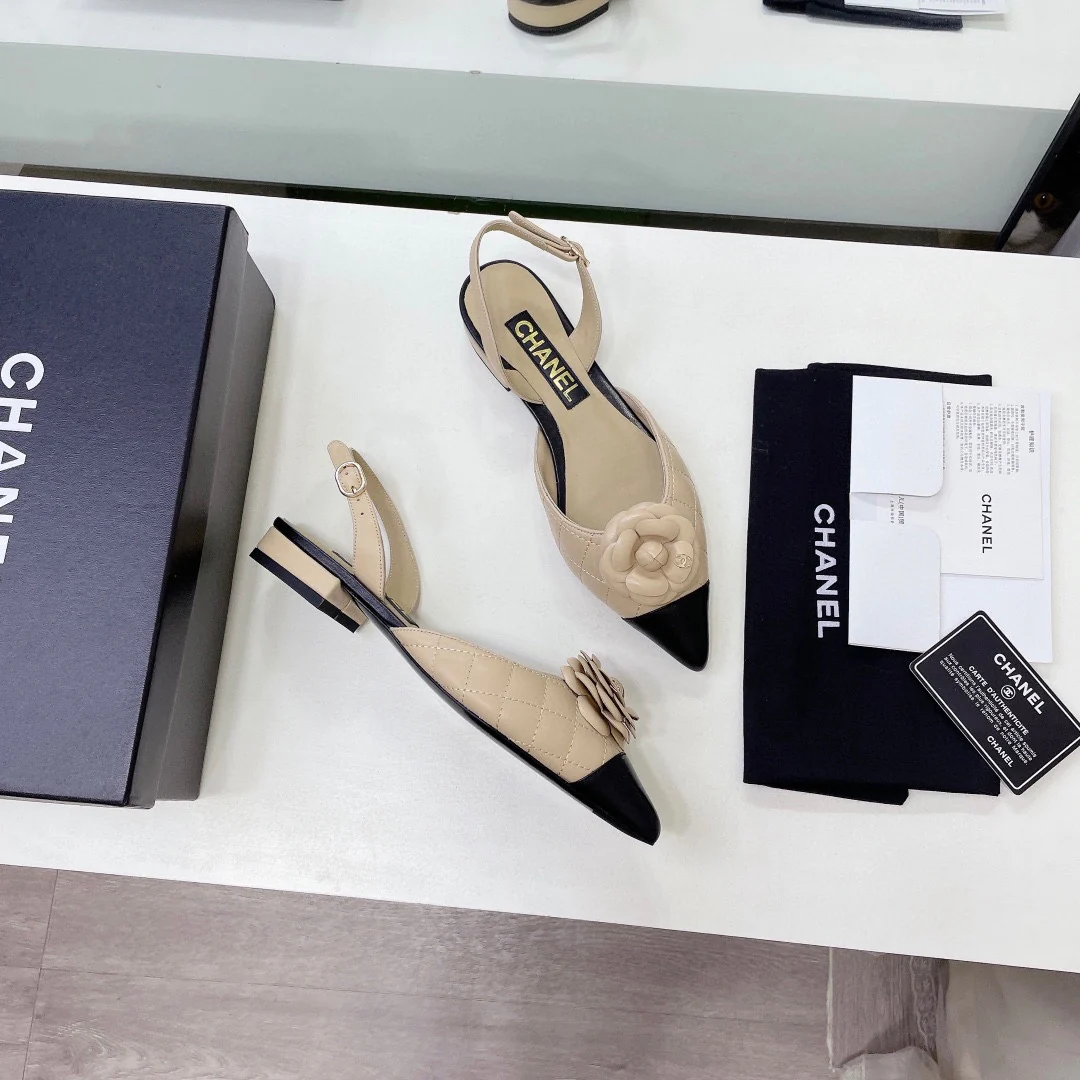 Балетки Chanel Camellia — цвет ?Молочный чай?