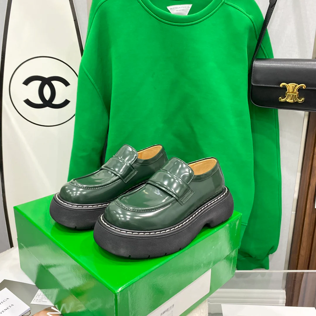 BV - Ботинки Dr. Martens на платформе - зелёные