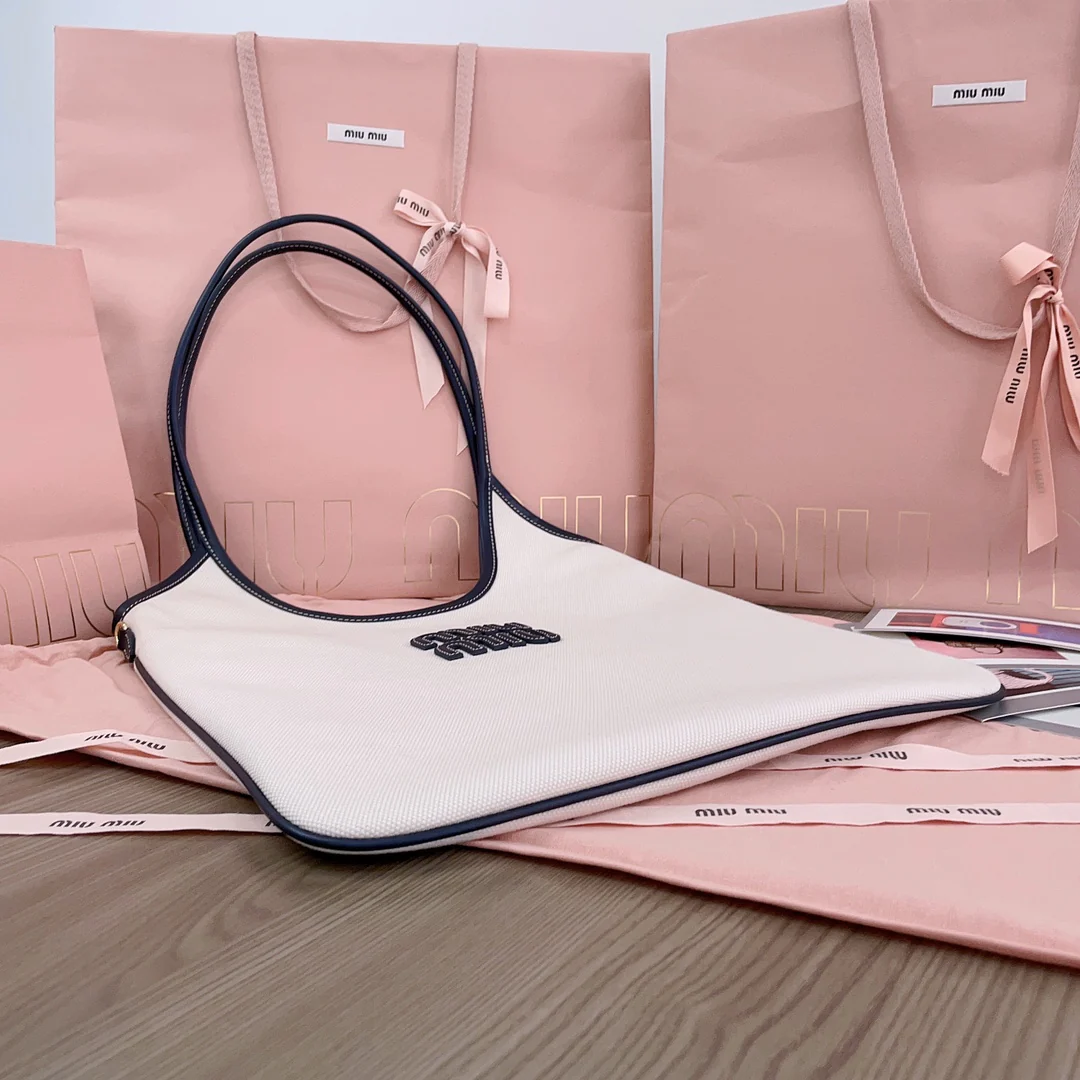 Сумка-хобо Miu Miu-5bg231-ivy из канваса