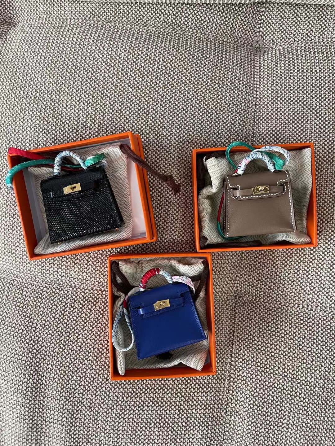 Сумка Hermes с изображением ящерицы и кисточкой Kelly Twilly