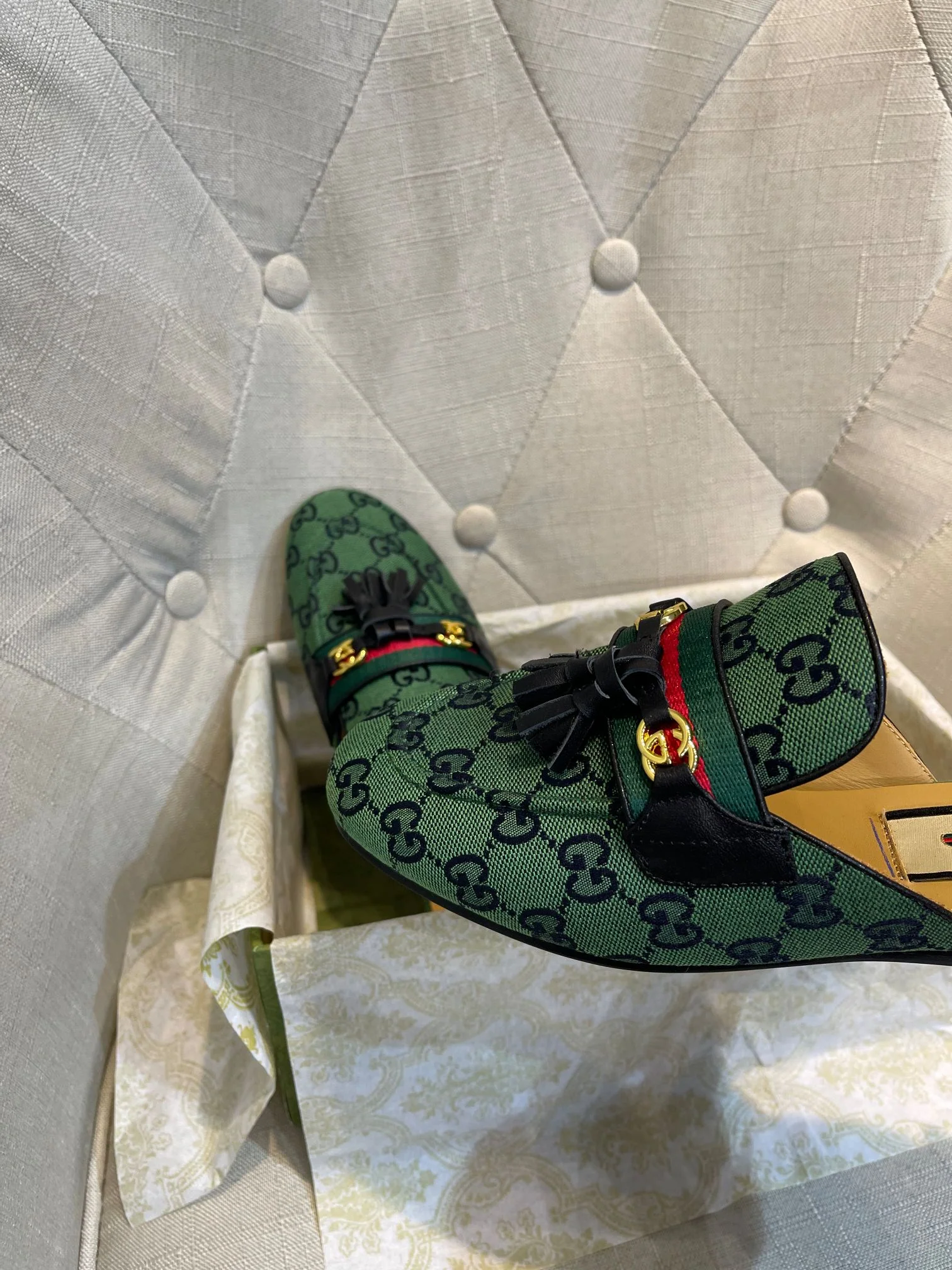 Gucci - Подвеска с кисточками - Тапочки - Мюли