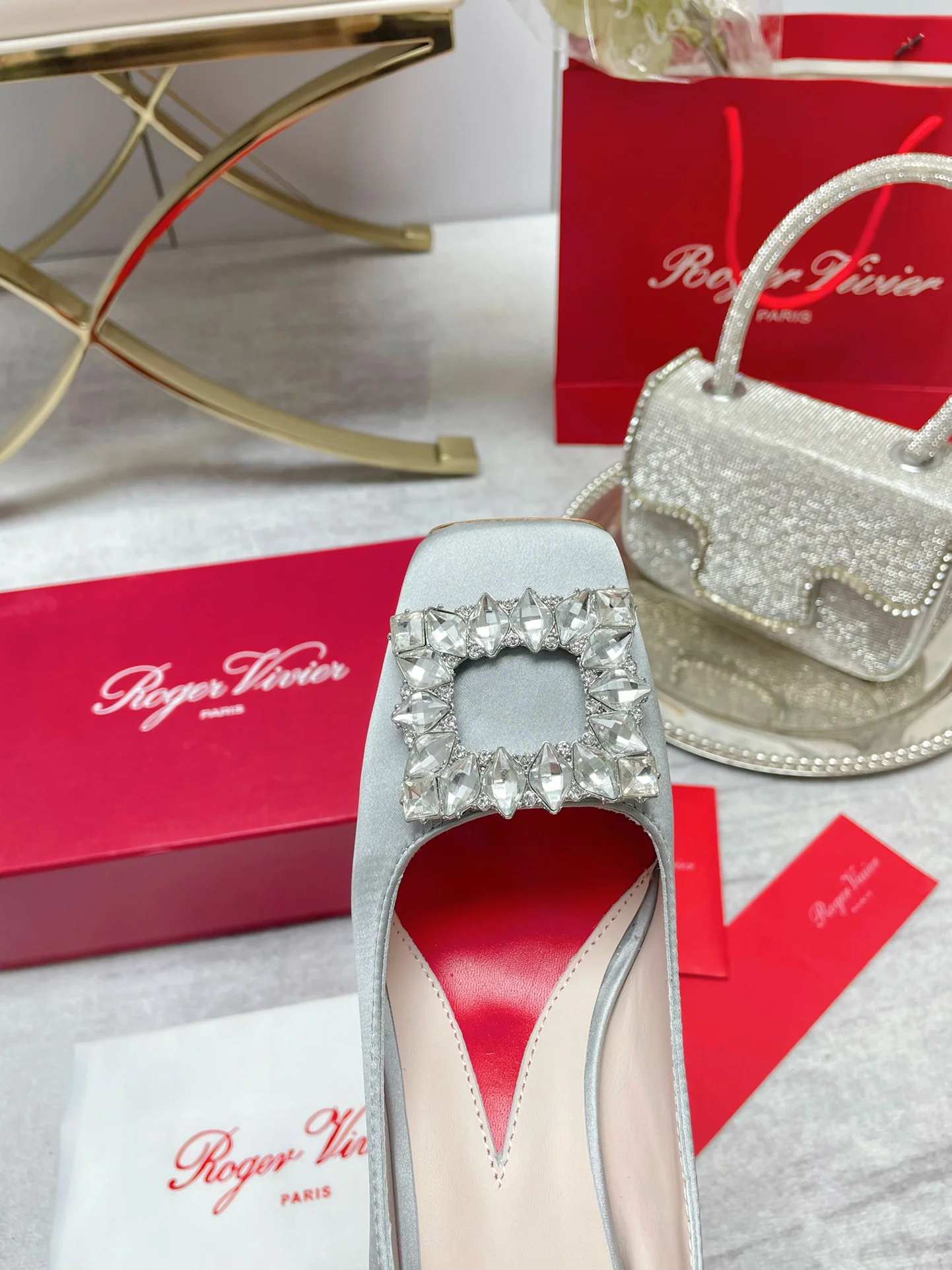 Обувь RV - Новинка сезона осень/зима 2022 - Туфли на низком каблуке - Серебристые