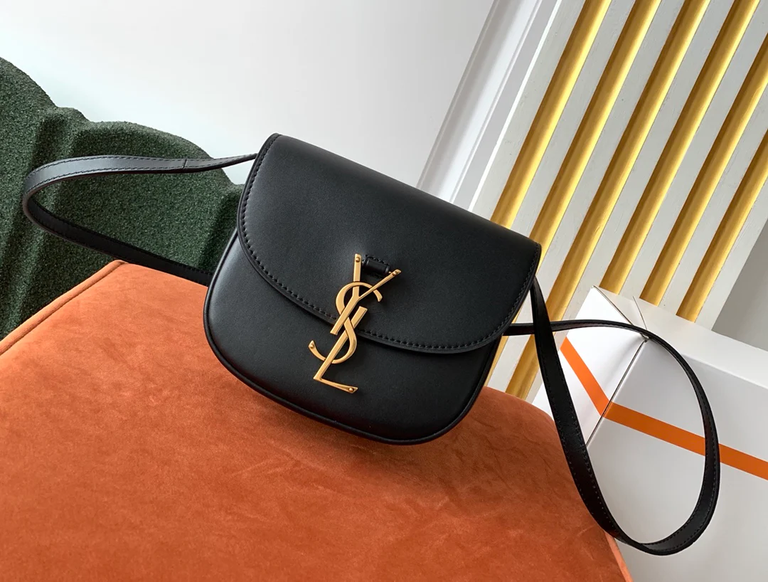 Летняя коллекция YSL 2020 - Сумка-седло Kaia - Черная - 18 см