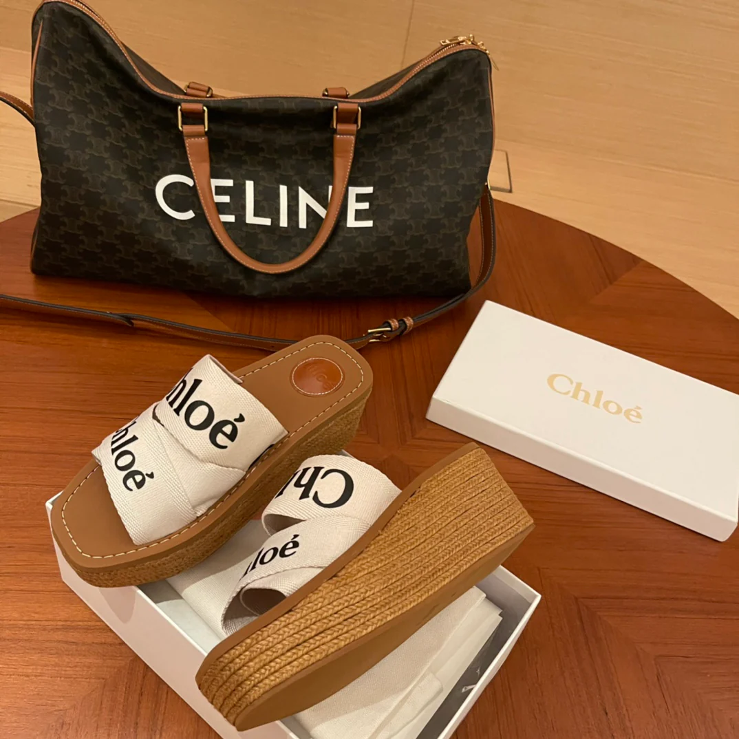 Обувь Chloe - логотип Chloe Woody - сандалии на платформе