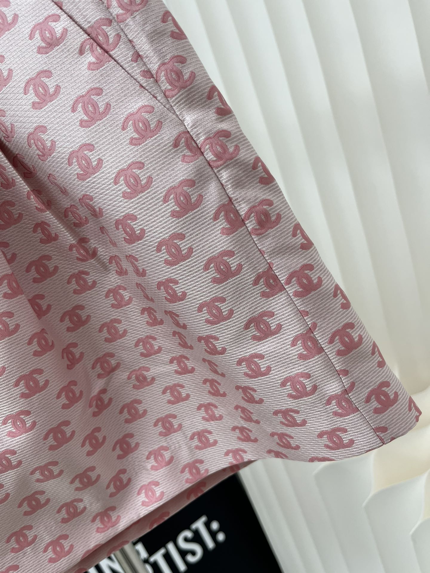 Классические жаккардовые шорты Chanel 2403 с буквенным рисунком - розовые