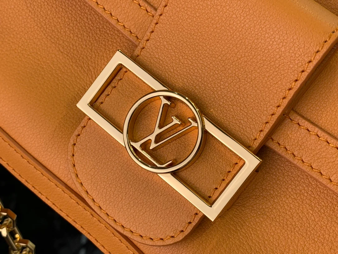 m25209-LV-dauphine-soft crossbody bag-caramel