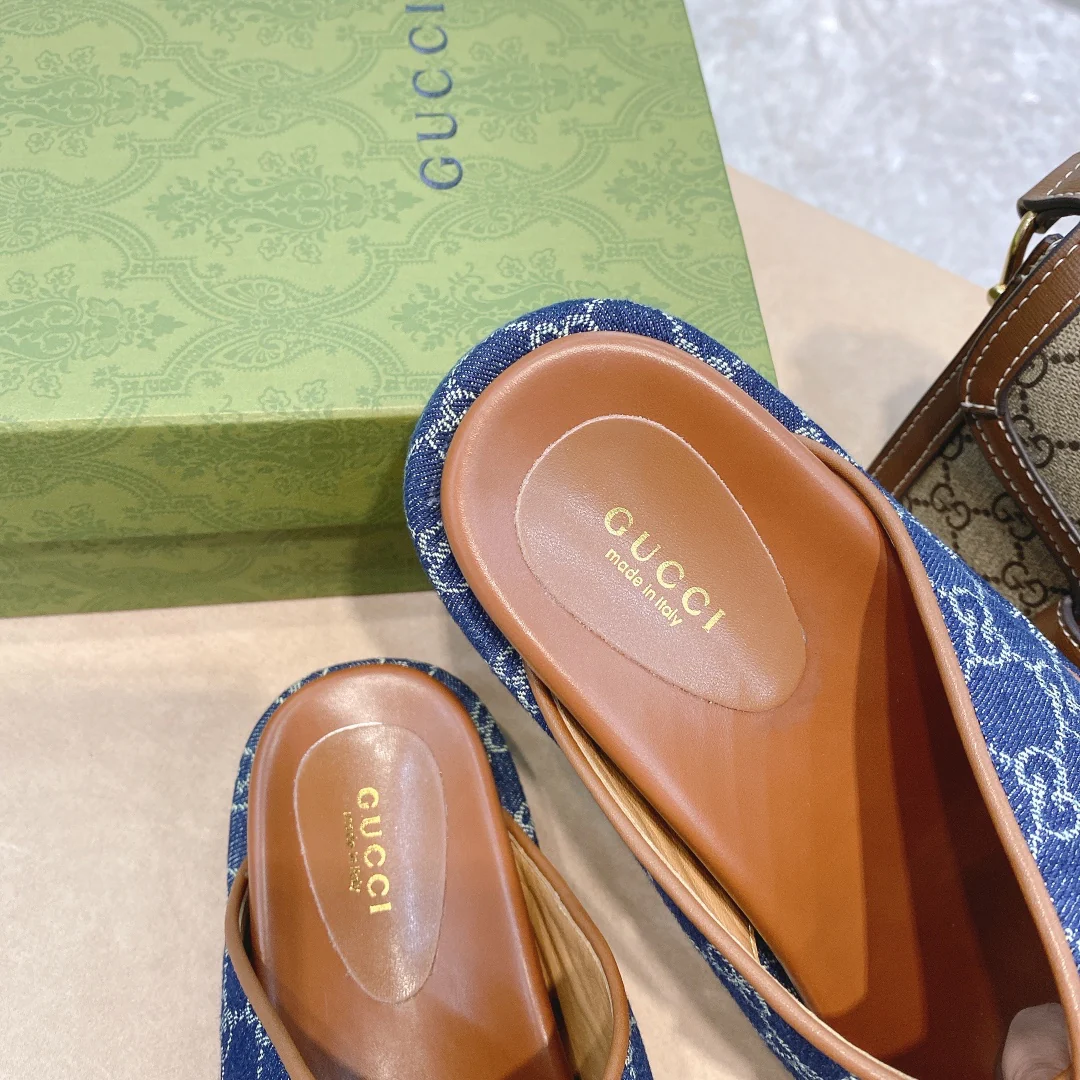 Gucci - Сандалии на платформе с перекрестными ремешками