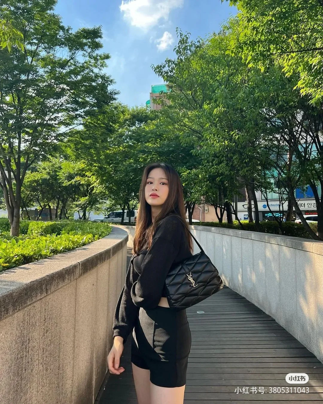 Сумка через плечо YSL-le-57 - черная