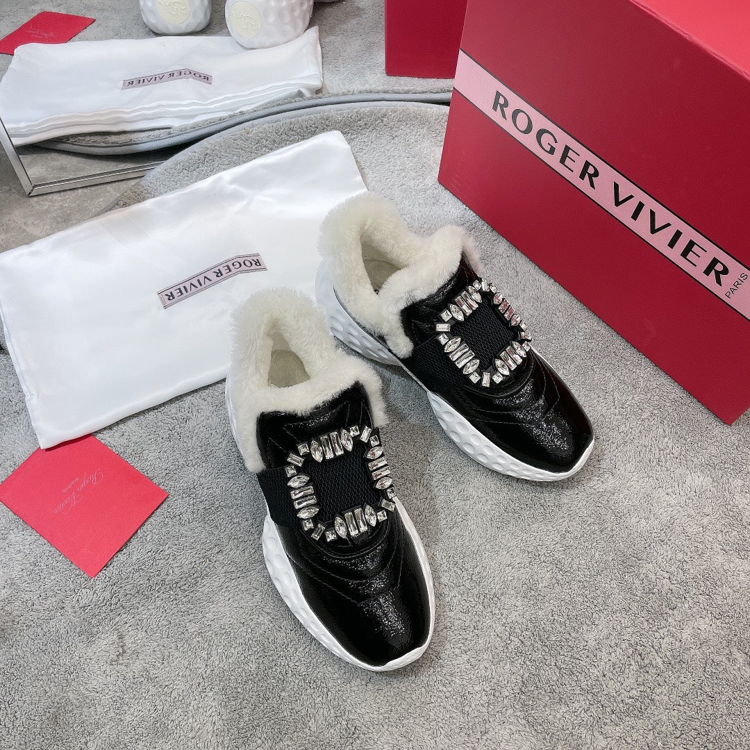 Кроссовки RV-21SS Осень/Зима, новые классические, с ромбовидной пряжкой, белая подкладка.