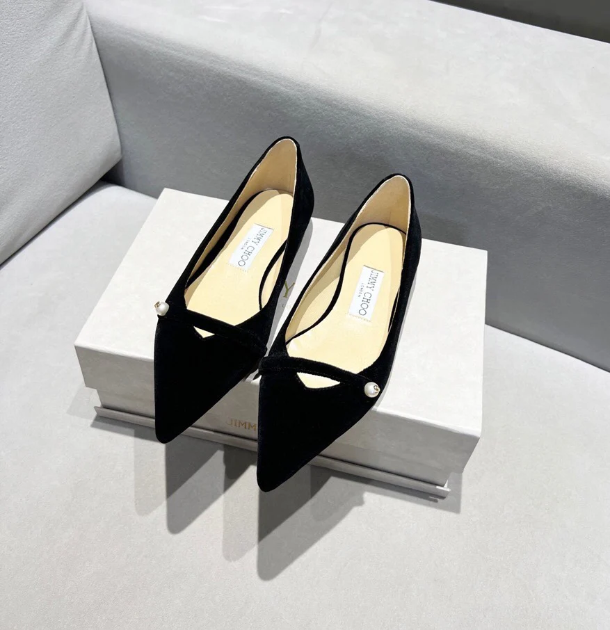 Балетки Jimmy Pearl с пряжкой и острым носком - 4