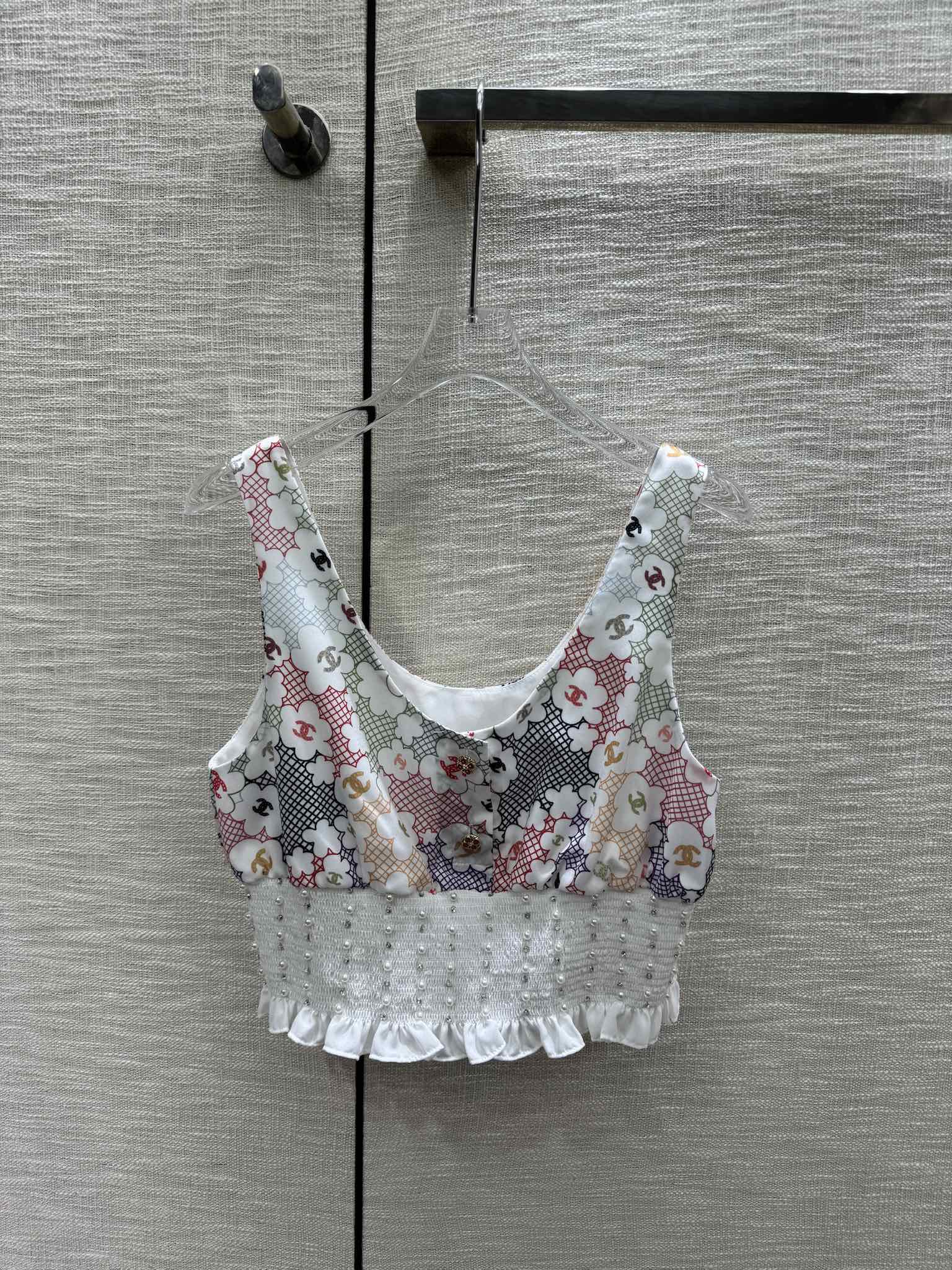 Майка Chanel 2403, расшитая бисером.