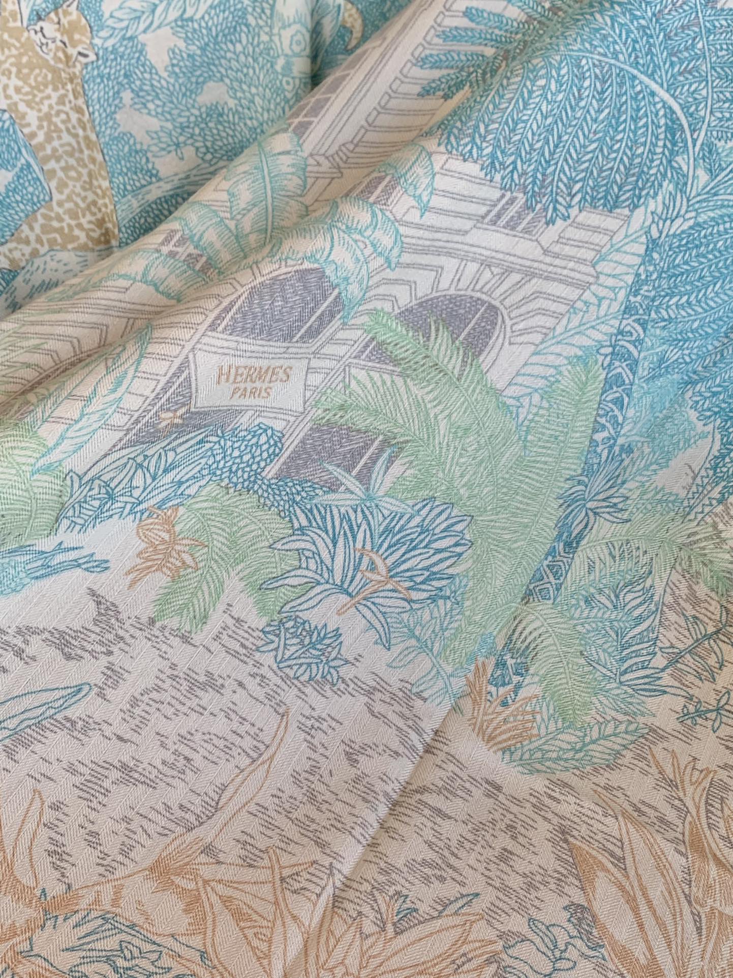 Hermes - Премиальный двусторонний квадратный шарф - 140 см - 70% кашемир - 30% шелк - 1 шт.