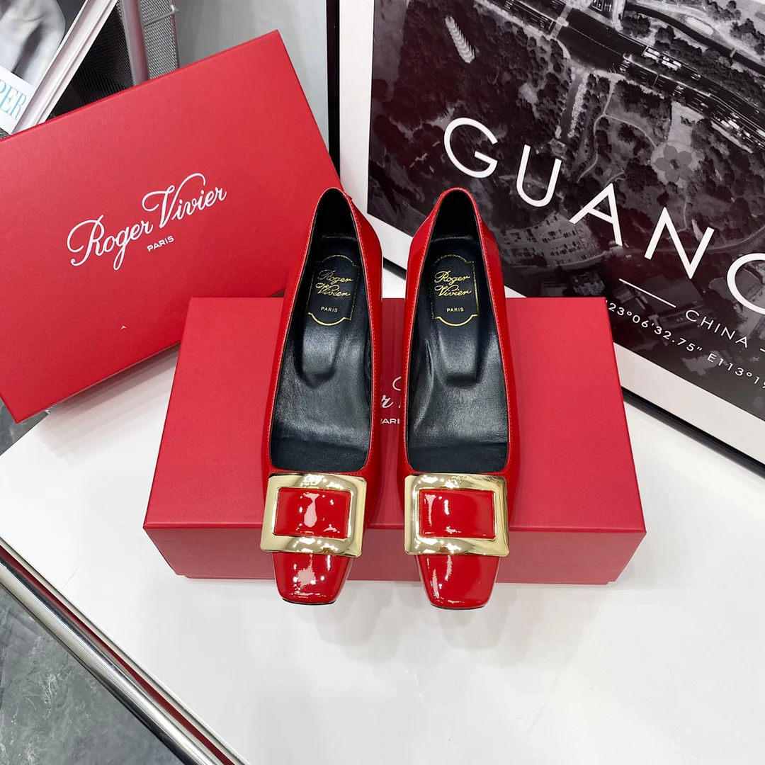 RV-4-5 см Квадратный каблук - Красный