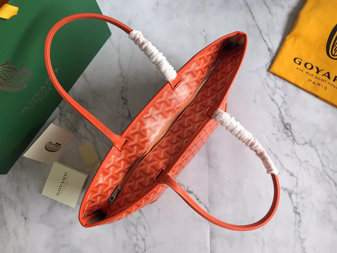 Маленькая Большая Сумка На Молнии Goyard - Оранжевый