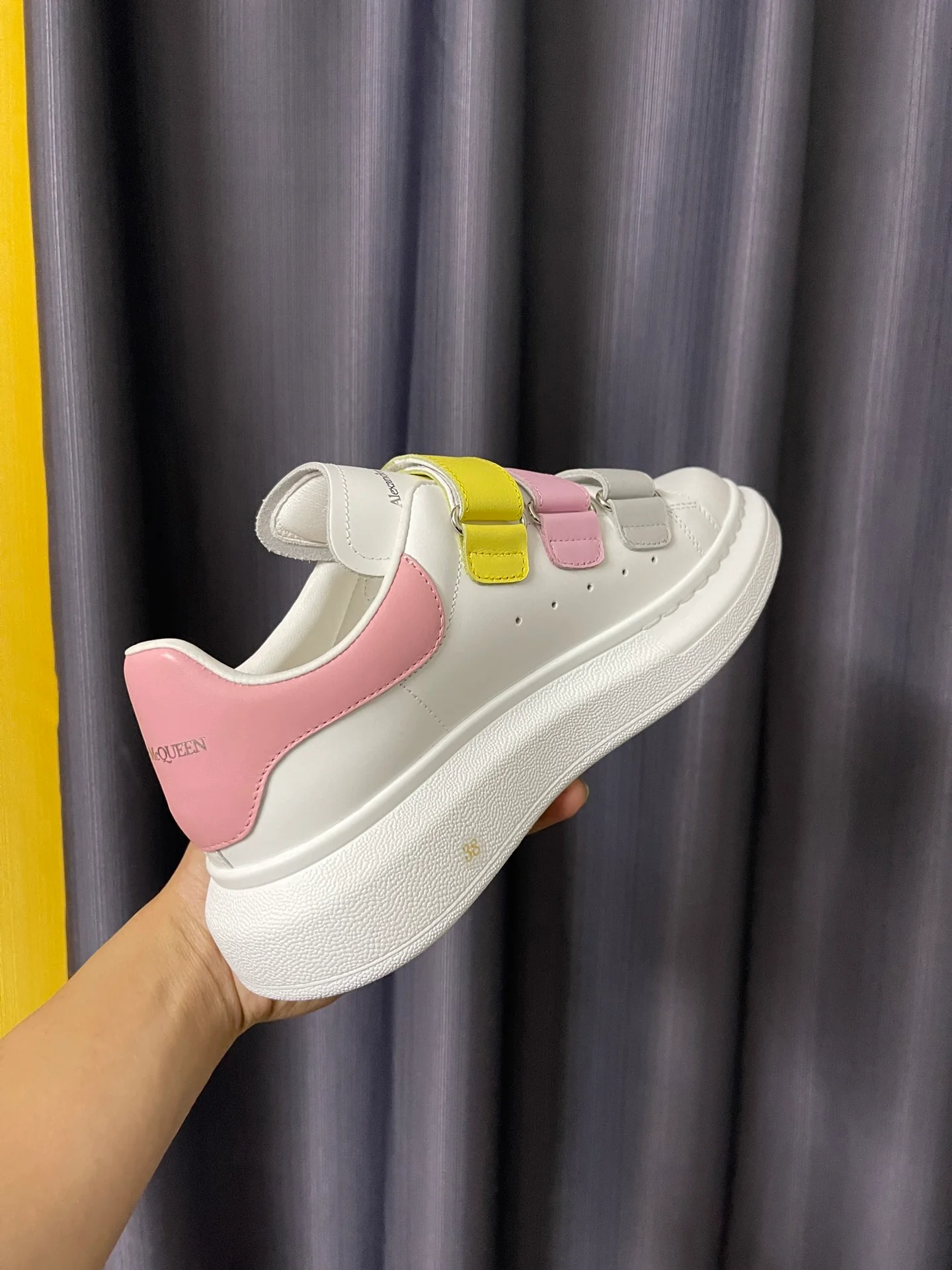 Классические белые кроссовки McQueen - унисекс - новая застежка на липучке - премиум-издание McQueen - 1 шт.