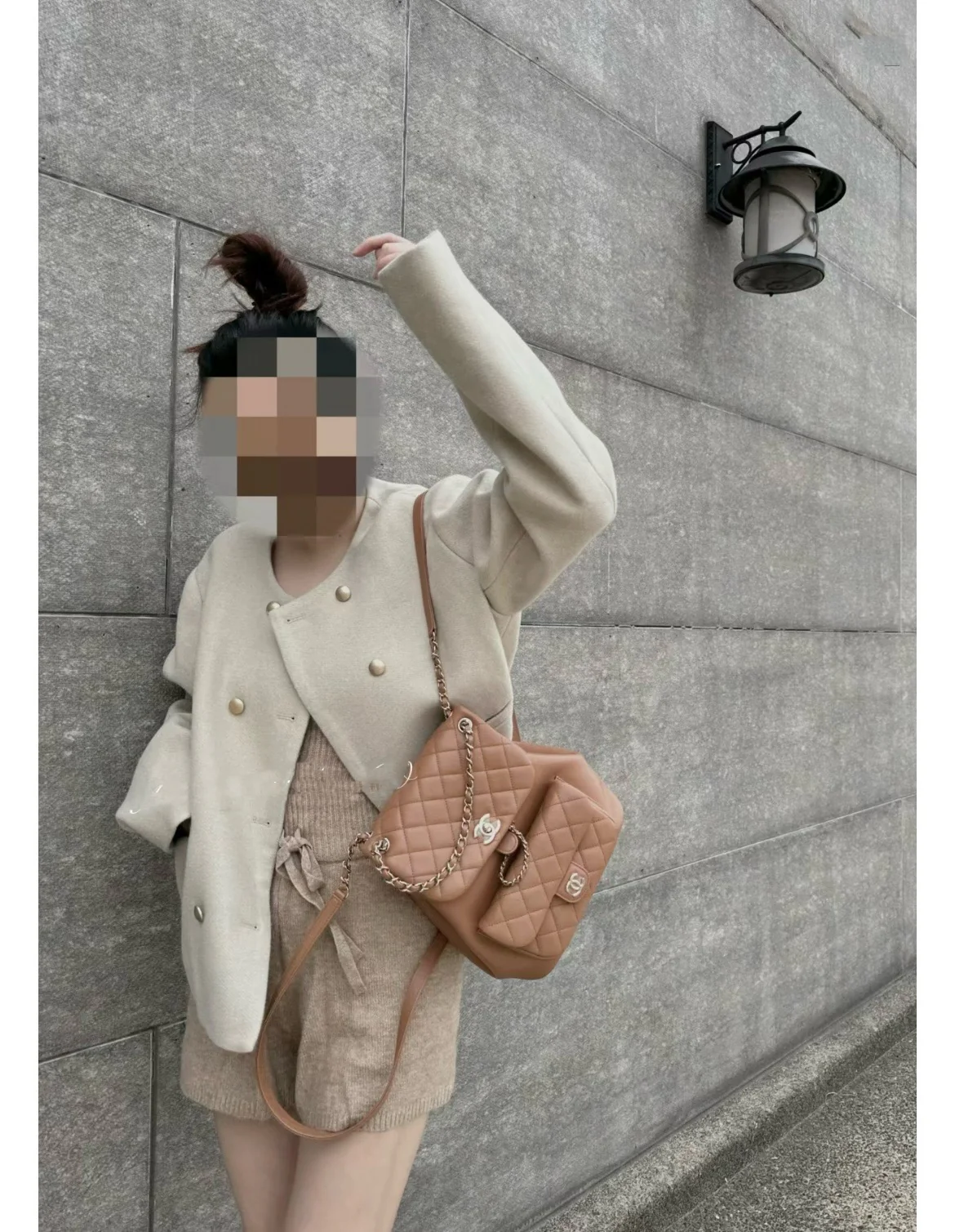 Рюкзак Chanel 24p - Карамельный, большой