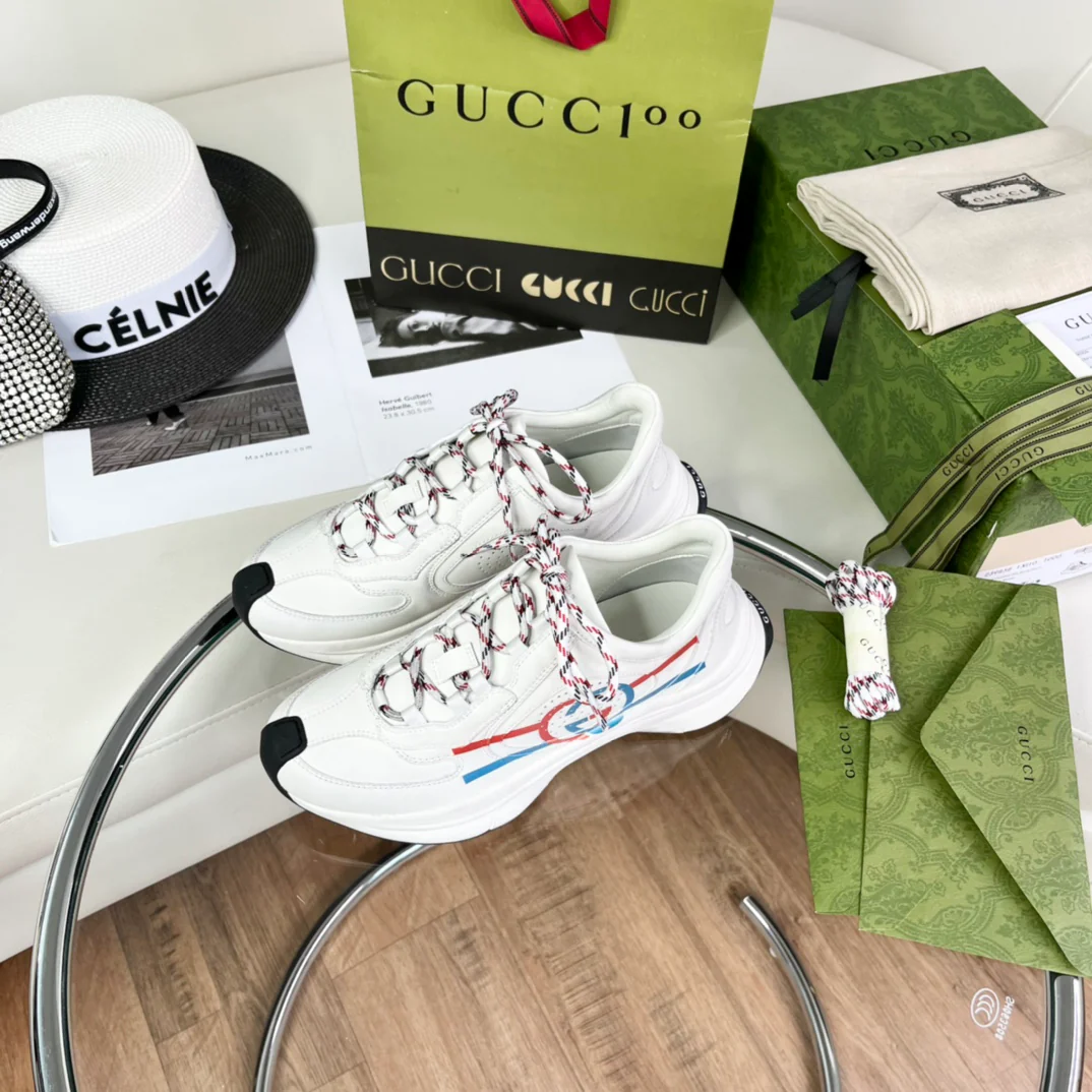 Новинка Gucci 2022 года - Массивные туфли - Женский стиль - Белые