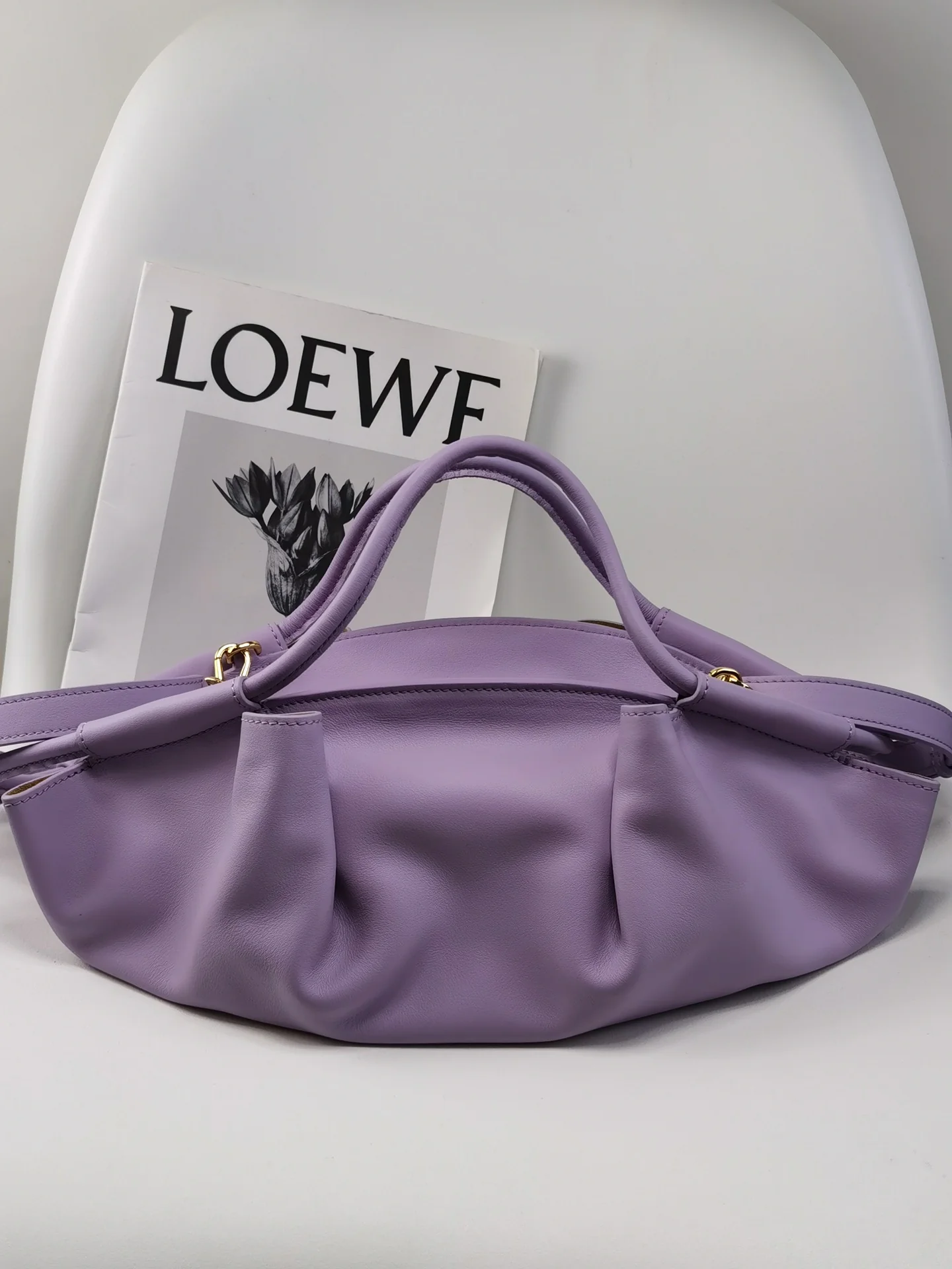 Сумка для прогулок Loewe Paseo - телячья кожа наппа - маленькая - фиолетовая