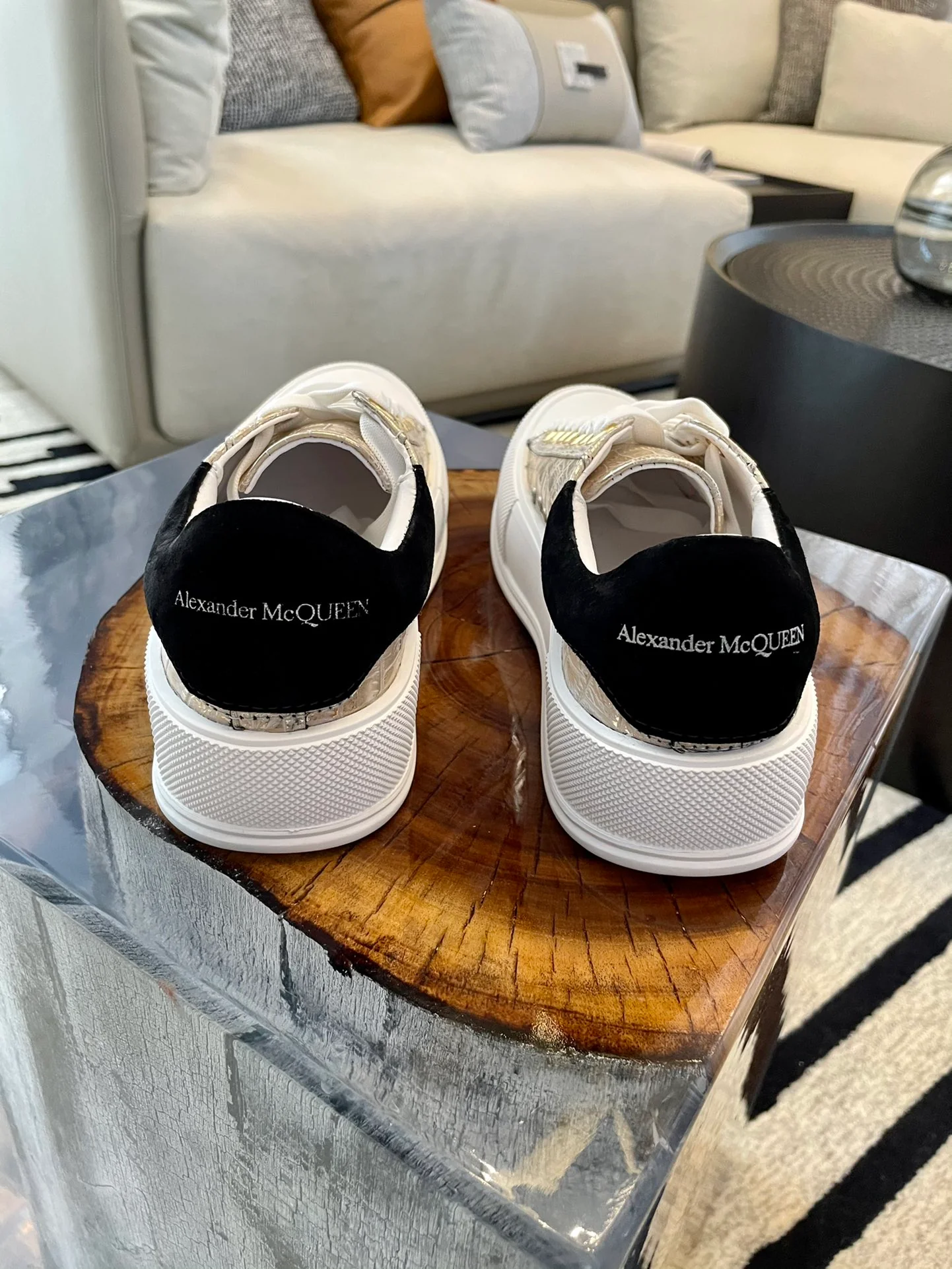 парусиновые туфли на платформе McQueen