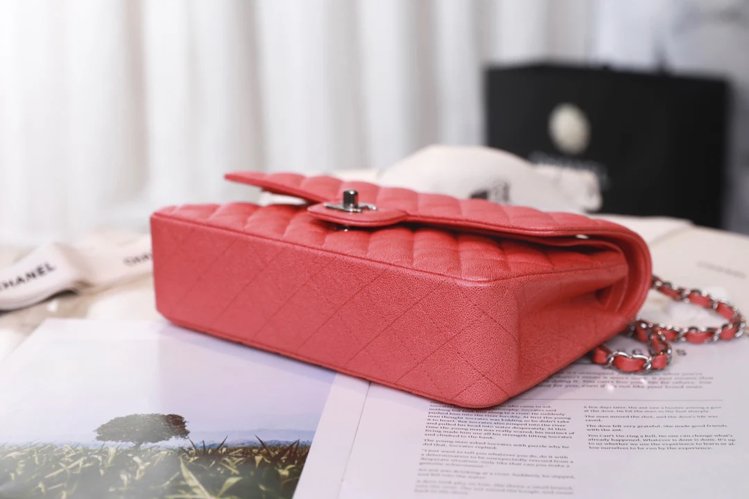 Сумка Chanel Spring/Summer 2019 Ant Pattern CF с перламутровой розовой серебряной пряжкой - 25 см