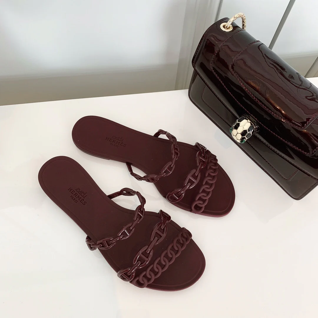 Hermes - Туфли с цепочкой в ??виде свиного носа - 2 шт.