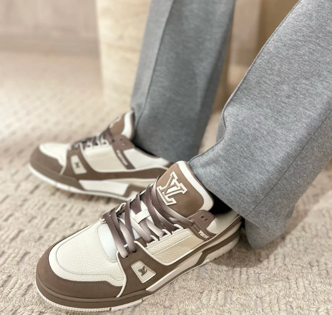 Luljia - Повседневные туфли из фактурной кожи серии Trainer, цвет мокко.