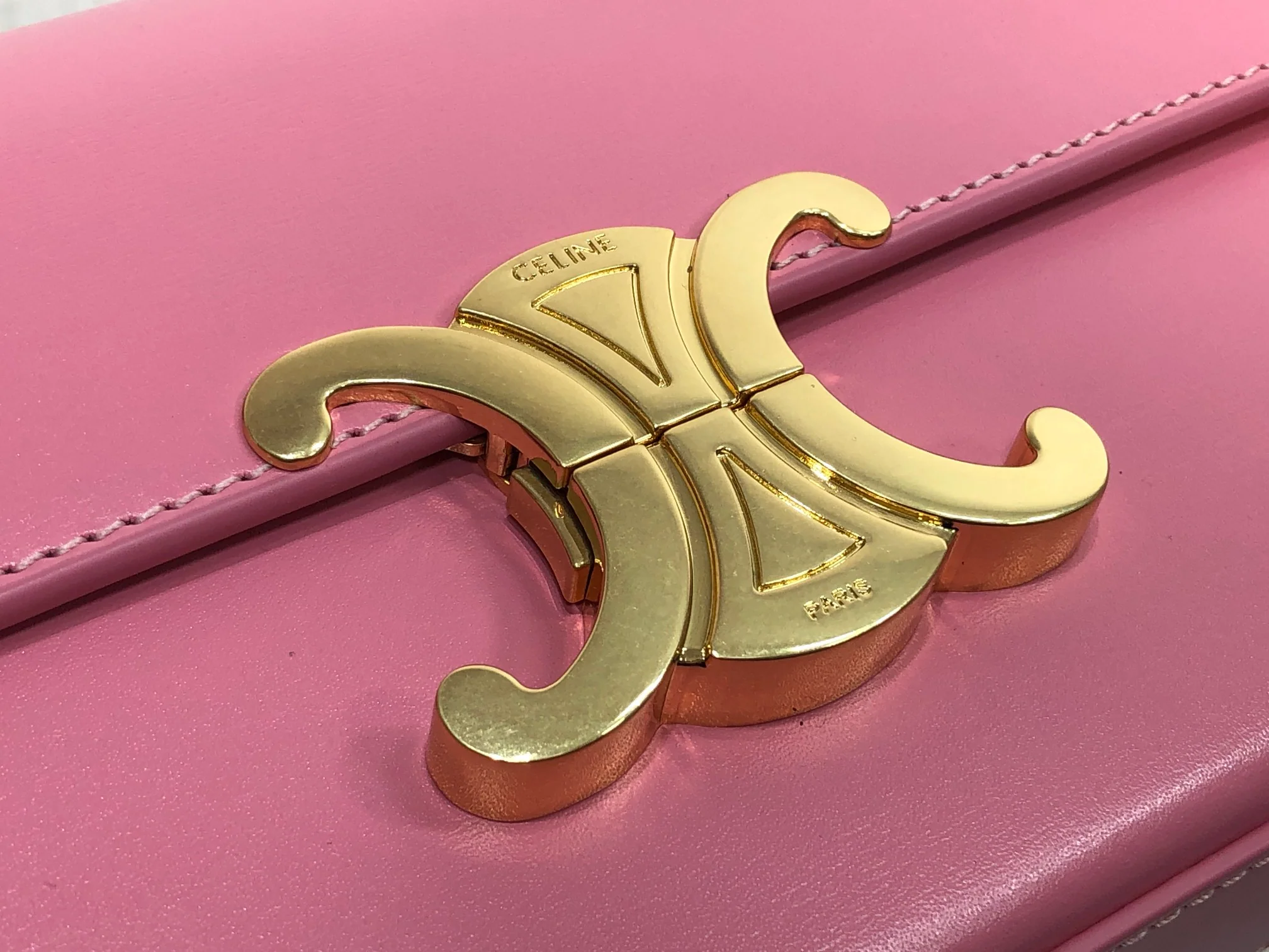 Кожаный рюкзак Celine Triomphe - сумка через плечо - 7