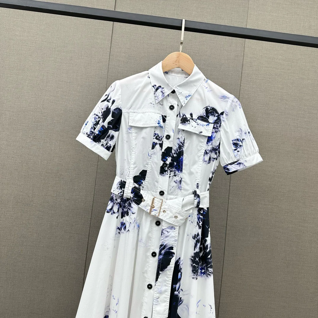 Dior 2403 - Хлопковое платье с винтажным принтом