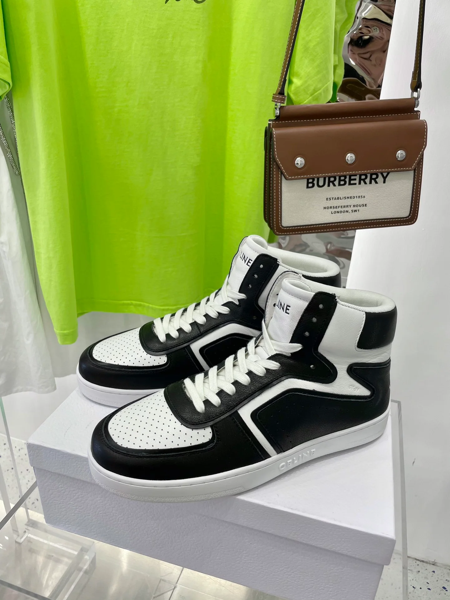 Обувь Celine - Celine - Парный стиль - Высокие кеды - Повседневная обувь - Черно-белая