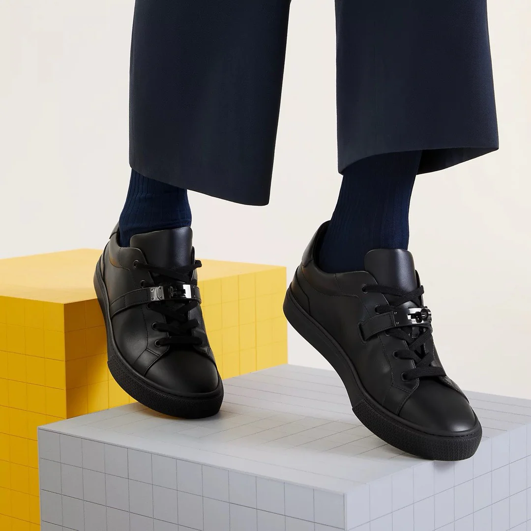 Повседневные туфли Hermes 2024 - Черные - 6