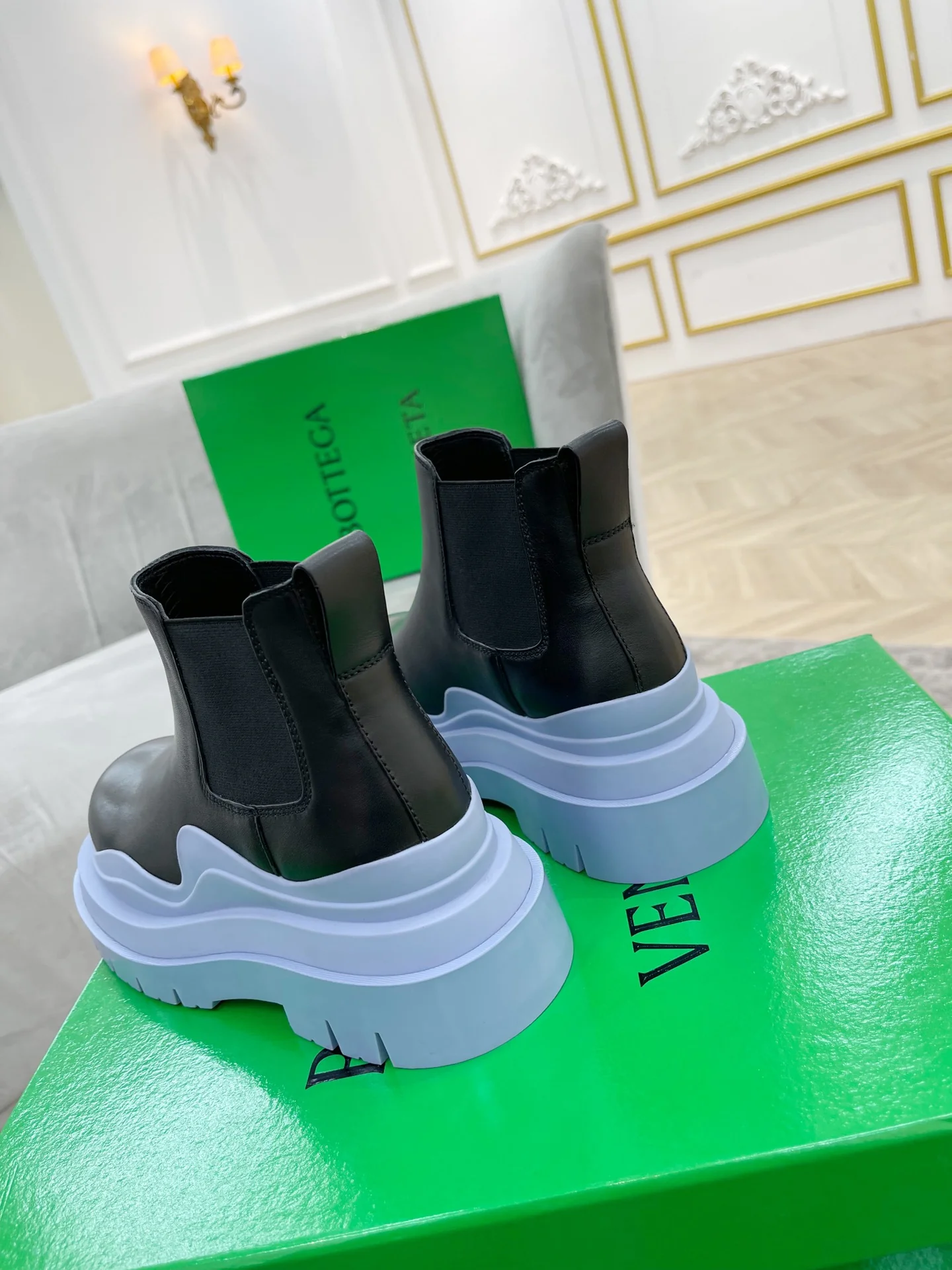 BV - Светло-голубые - Ботинки на низкой платформе