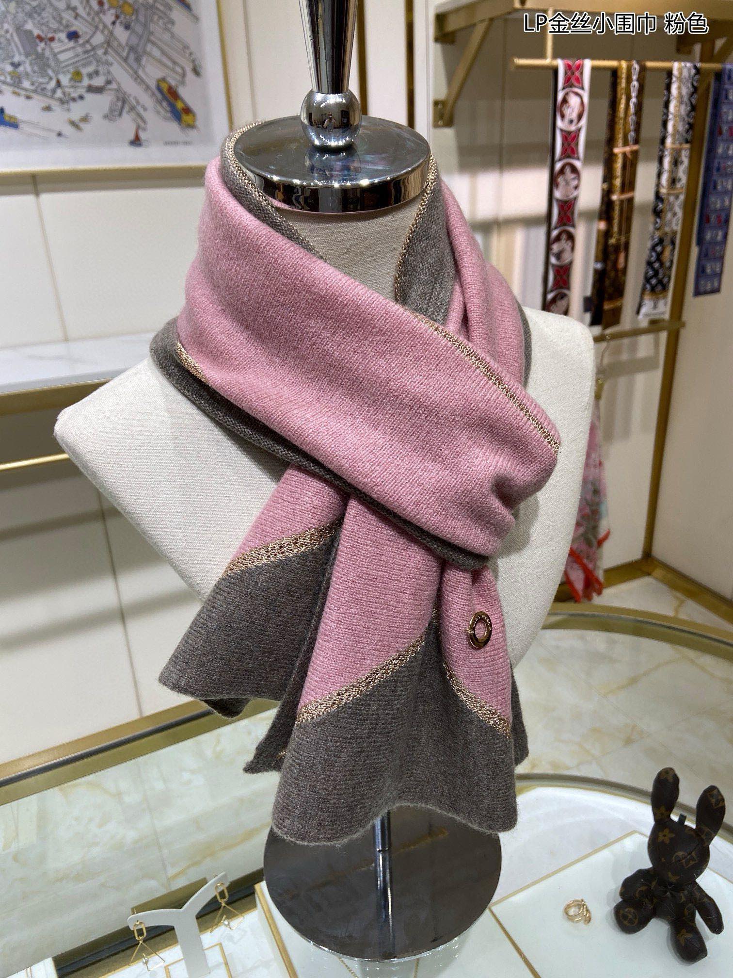 Шарф Loro Piana 2024 с золотой нитью — 27-136