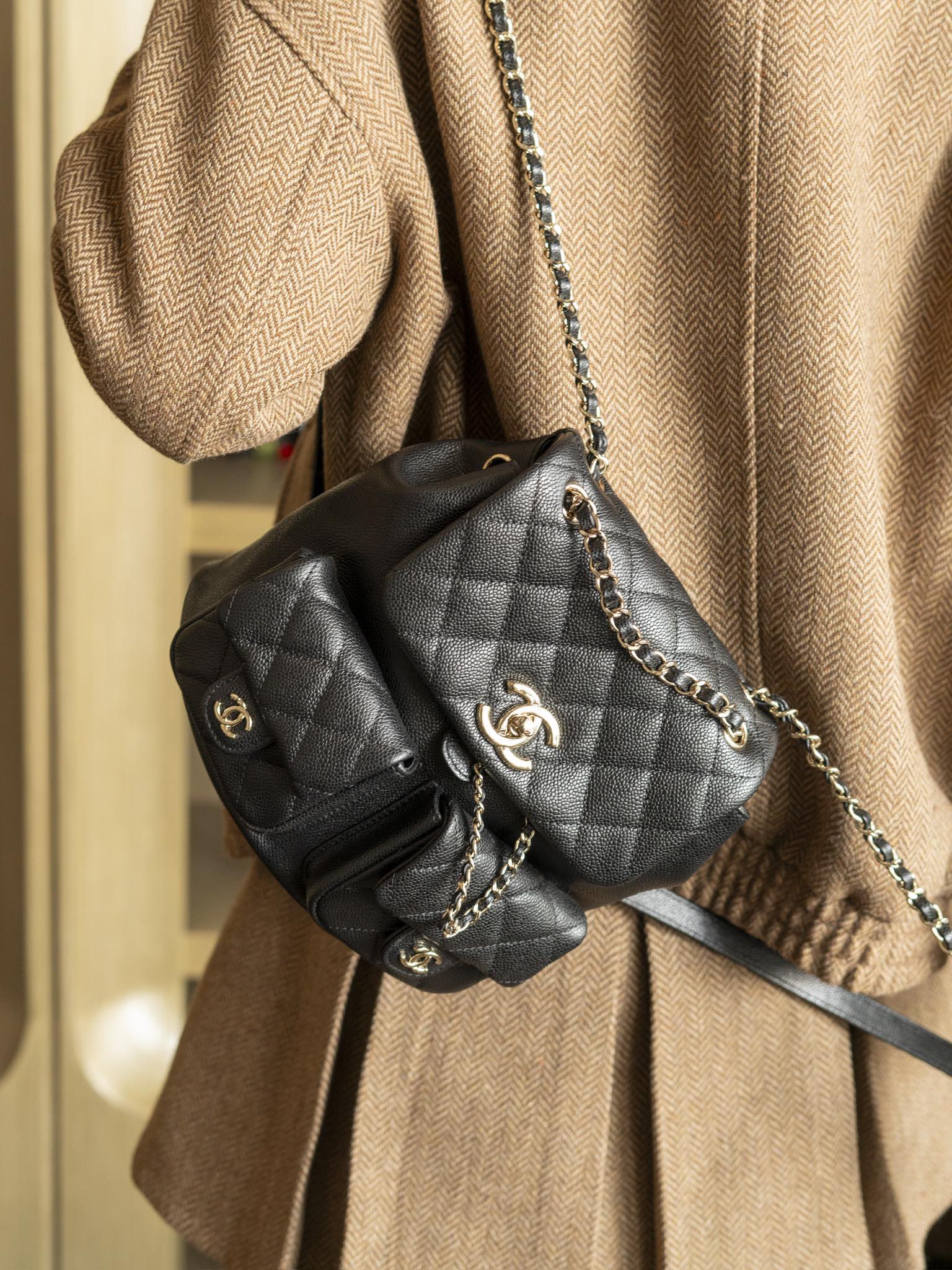 Кожаный рюкзак Chanel Duma - черный