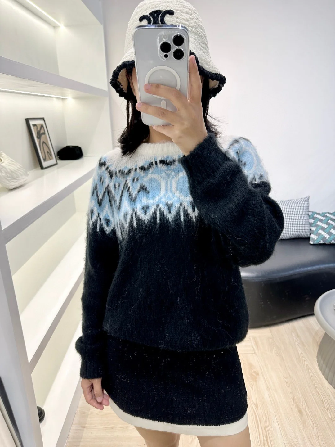 Свитер Celine-2403 Triumph из мохера с ромбовидным узором