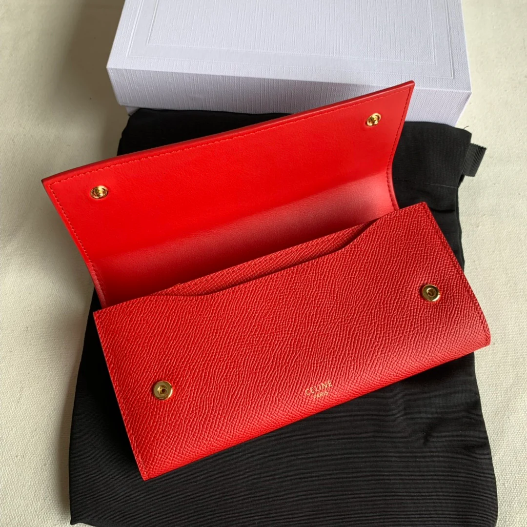 Кошелек-книжка Celine с принтом ?Красная пальма?