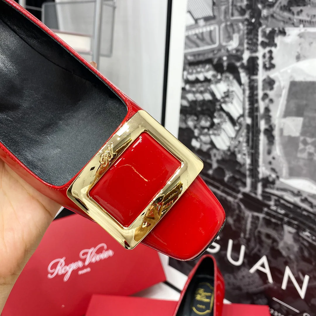 RV-4-5 см Квадратный каблук - Красный