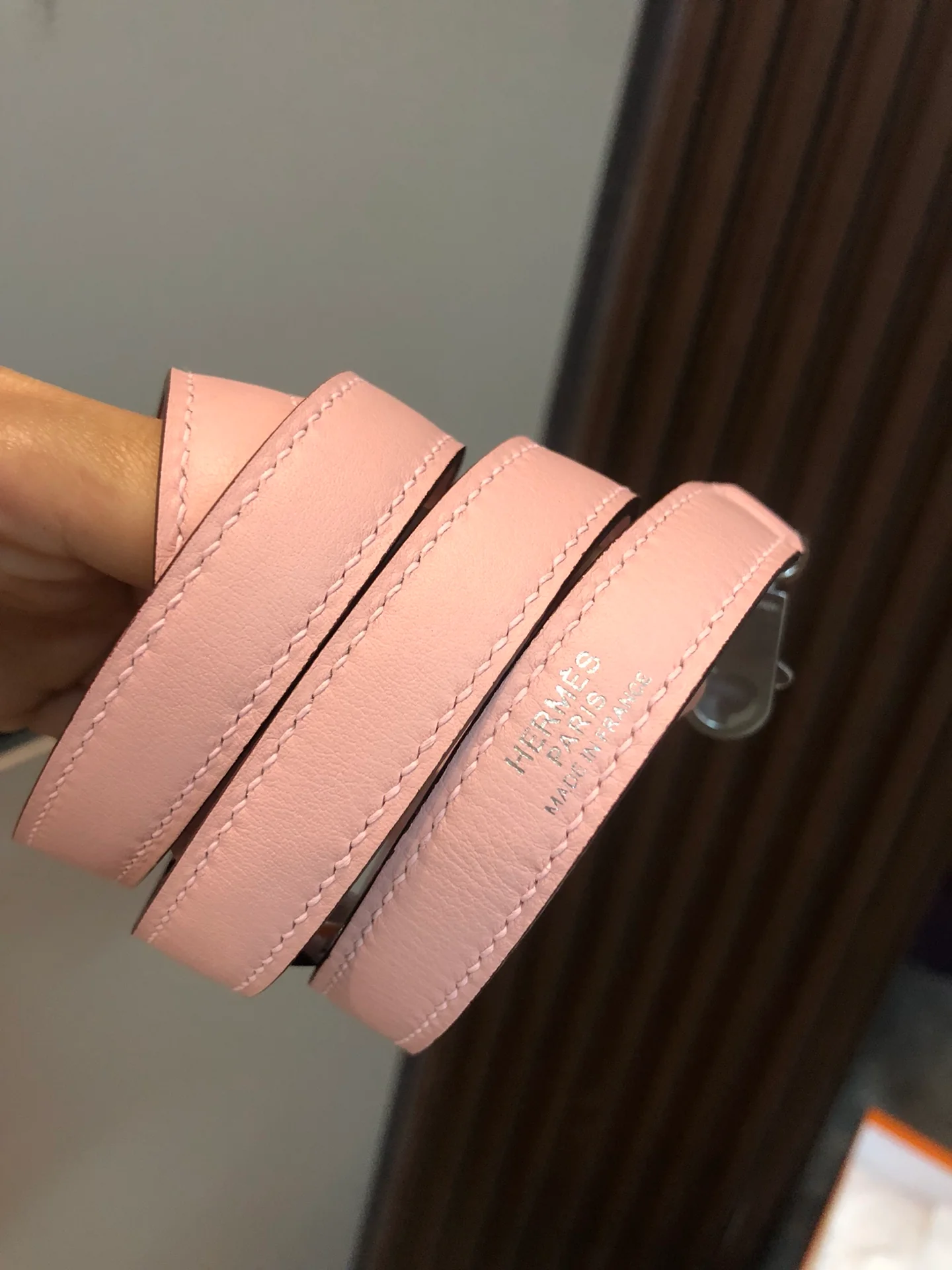 Hermes Kelly 25 Swift 3Q Розовая серебряная пряжка