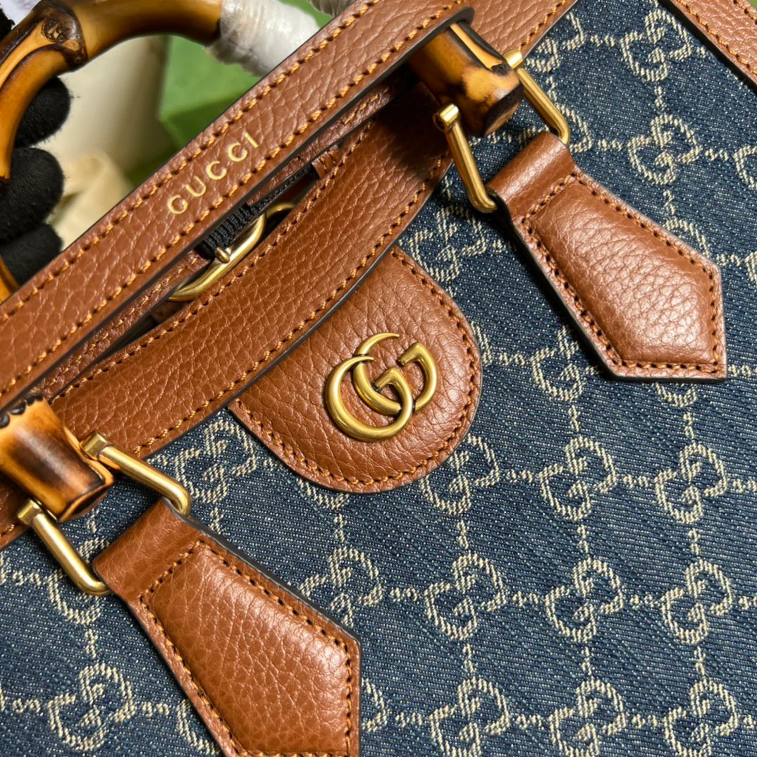 Сумка-тоут Gucci с бамбуковой ручкой - 27x24x11 см - 2 шт.