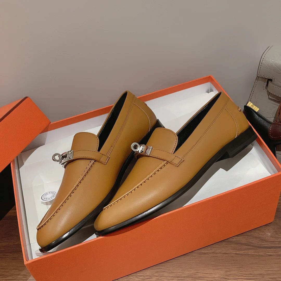 Лоферы Hermes Kelly с пряжкой - 3