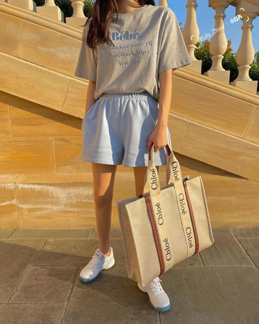 Сумка-тоут Chloe Woody - Большая - Коричневая