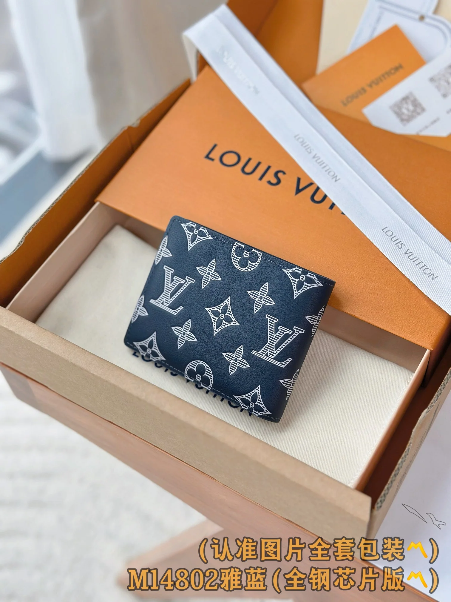 LV-m14802-несколько коротких бумажников-синий