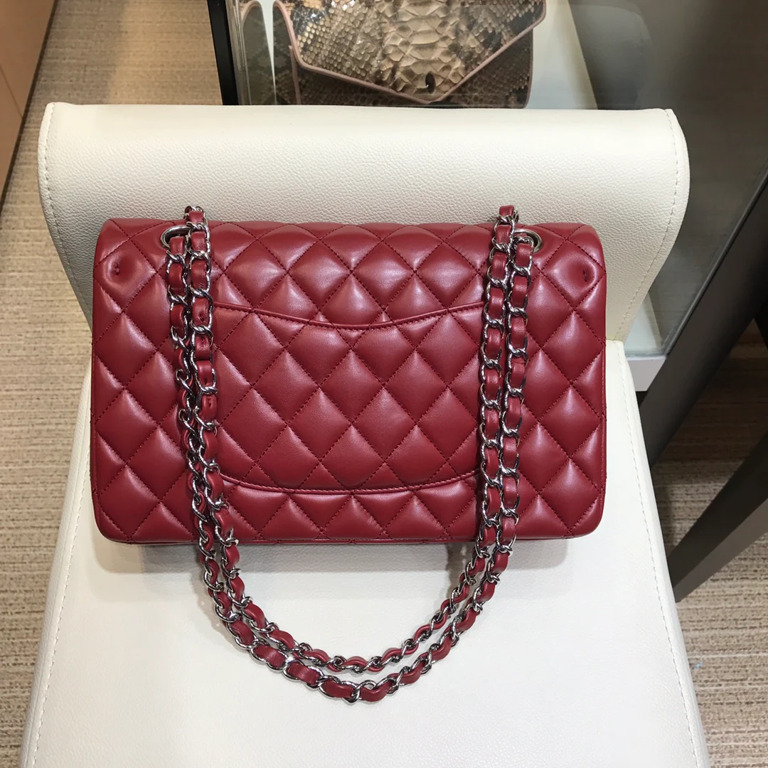 Сумка Chanel Classic Quilted Series CF с серебряной цепочкой - 25 см