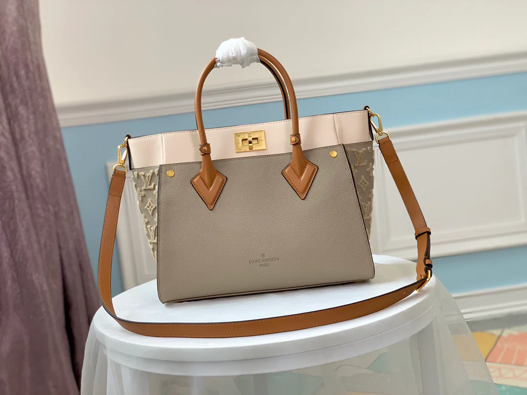m53825-LV-on-my-side-handbag-embroidered apricot color