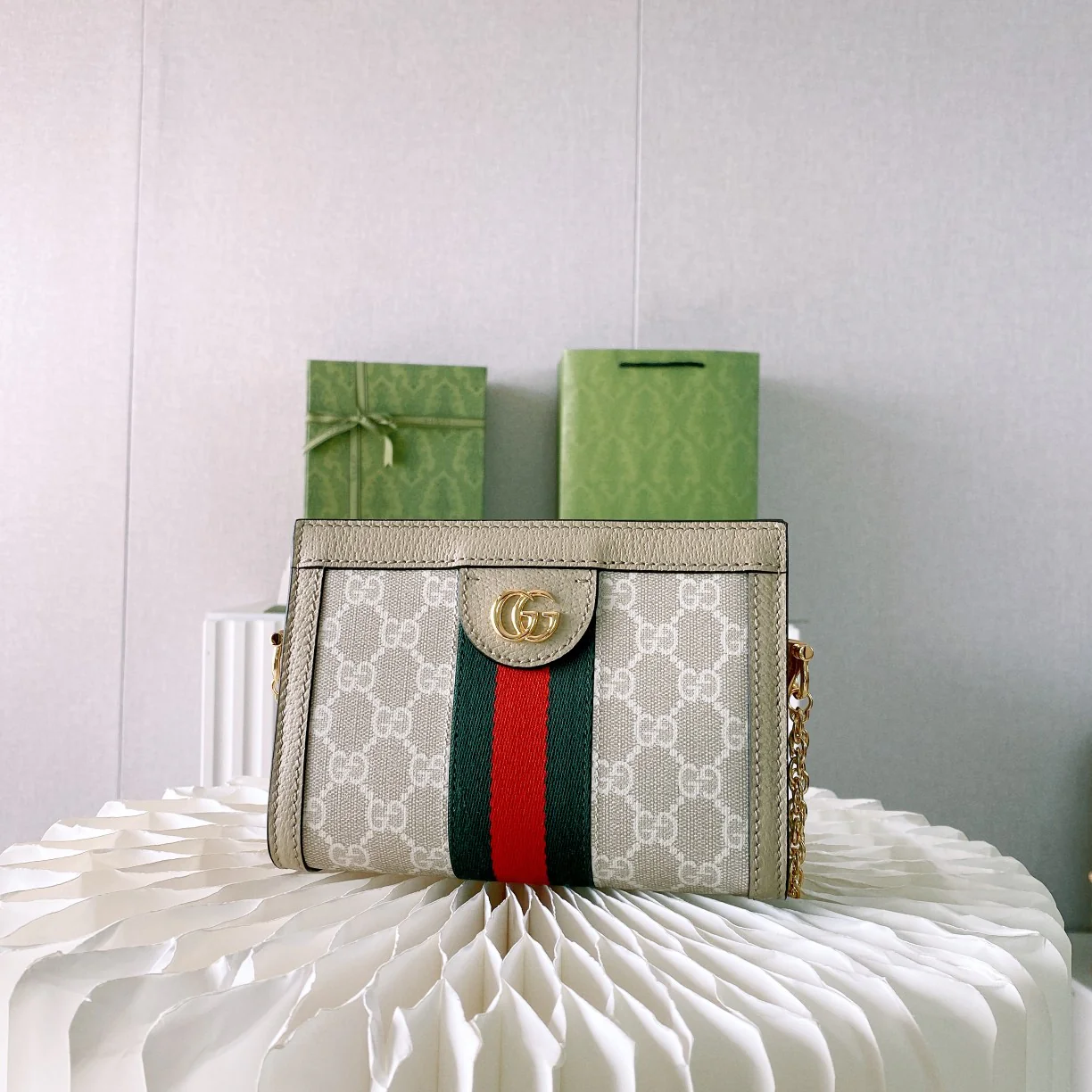 Маленькая квадратная сумочка Gucci Ophidia - 19x14x6 см - 1 шт.