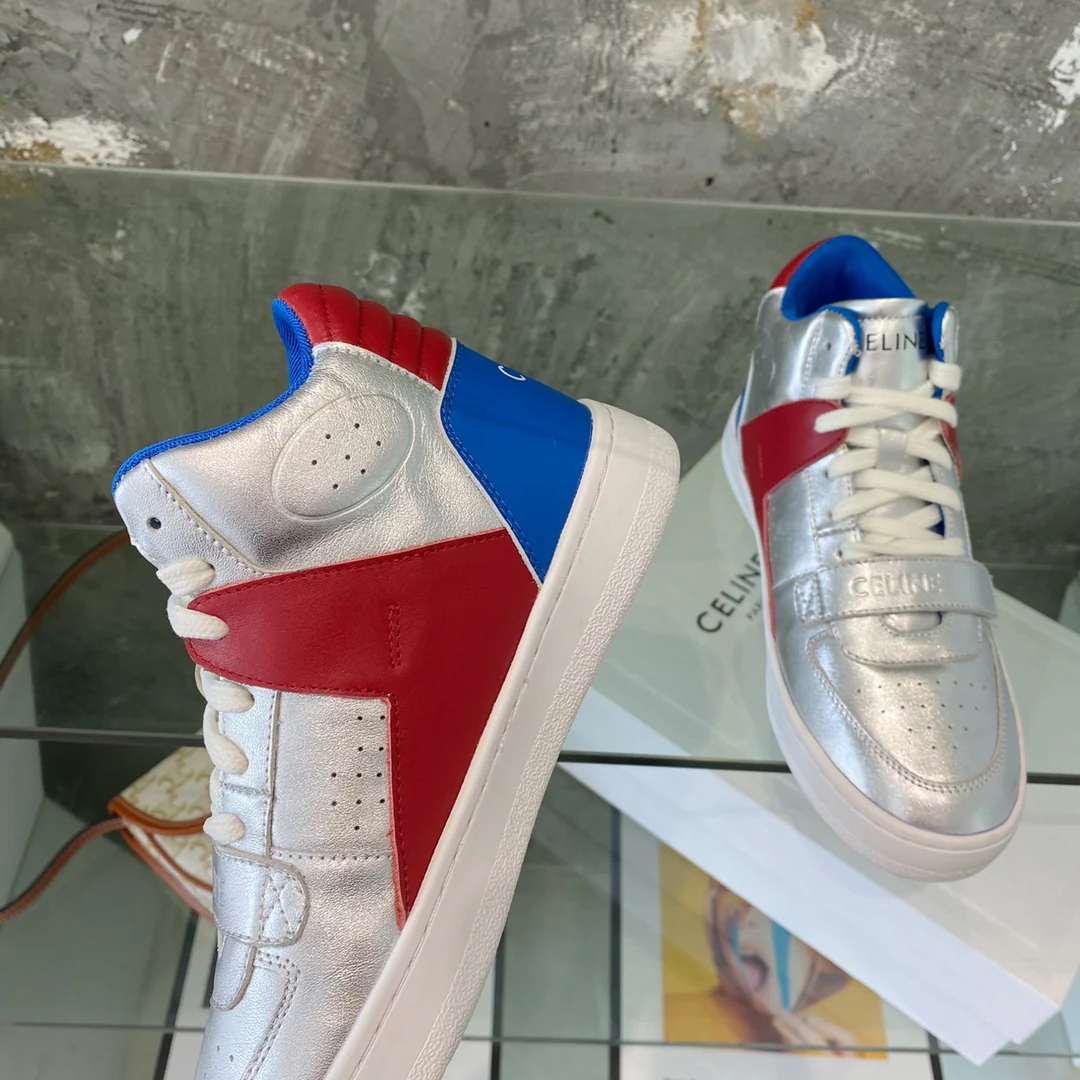 Спортивные высокие кроссовки Celine - унисекс - серебристые