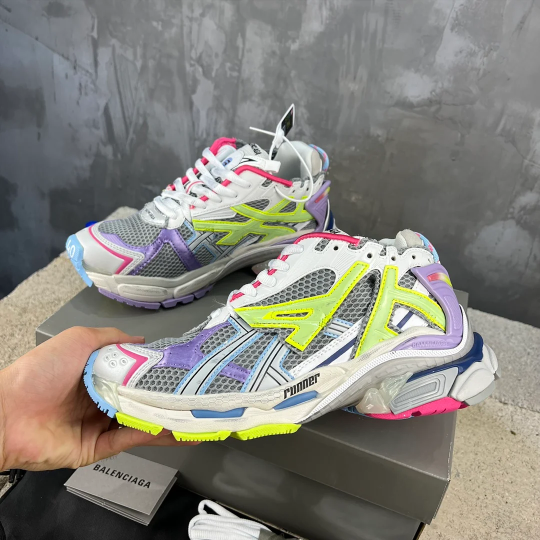 Кроссовки Balenciaga Runner - унисекс - с цветовыми блоками